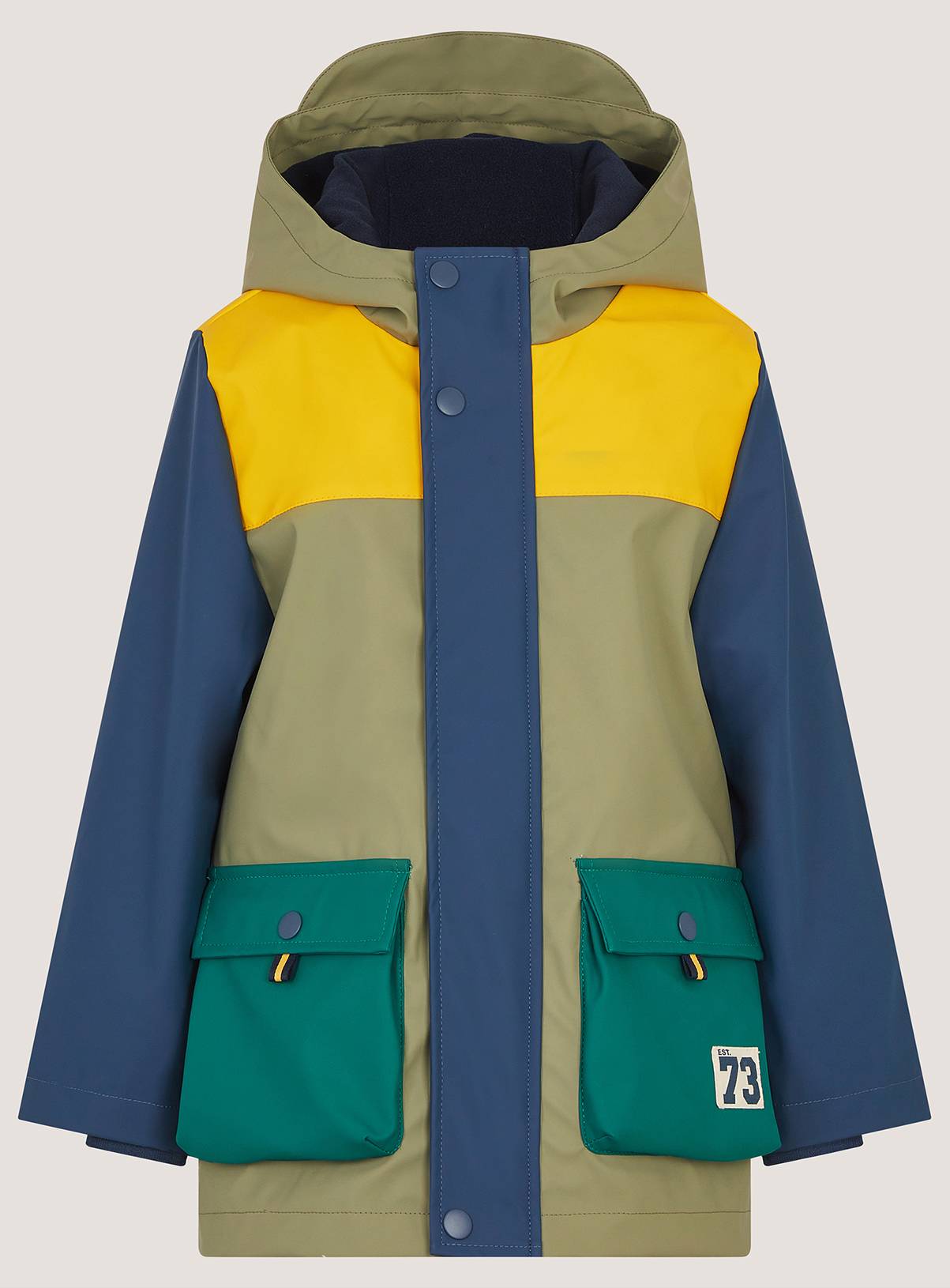MONSOON Water Resistant Colourblock Rain Jacket 3-4 Years - Image 2